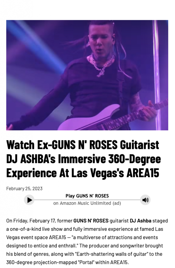 Ashba live in Las Vegas 